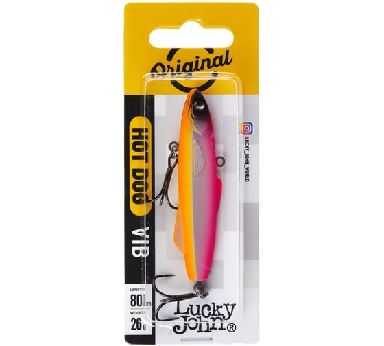 Воблер тонущиий вертикальный Lucky John HOTDOG VIB 80/008 LJHVIB80-008