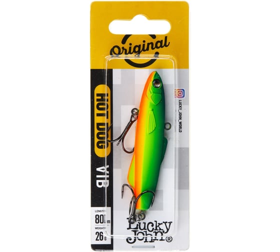 Воблер тонущиий вертикальный Lucky John HOTDOG VIB 80/010 LJHVIB80-010