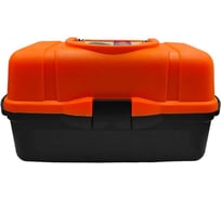 Ящик рыболовный 3-полочный GFish черный низ, верх - флуоресцентный оранжевый ns2703