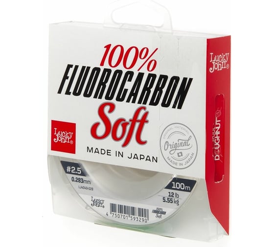 Монофильная леска LUCKY JOHN FLUOROCARBON Soft 100/028 LJ4049-028