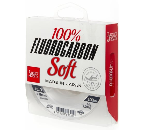 Монофильная леска LUCKY JOHN FLUOROCARBON Soft 100/018 LJ4049-018