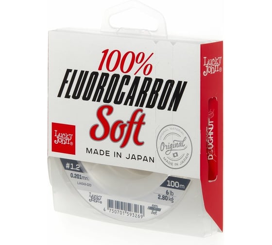 Монофильная леска LUCKY JOHN FLUOROCARBON Soft 100/020 LJ4049-020