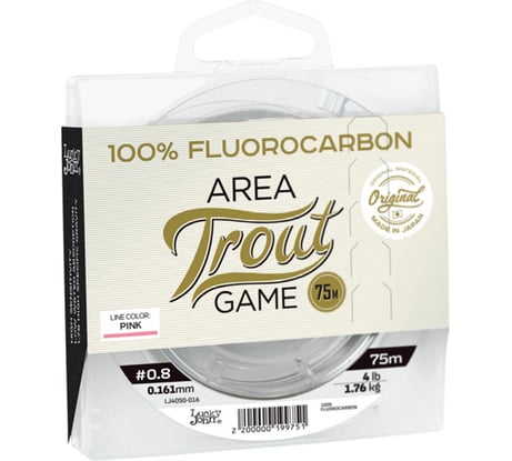 Монофильная леска LUCKY JOHN Area Trout Game FLUOROCARBON Pink 075/025 LJ4050-025