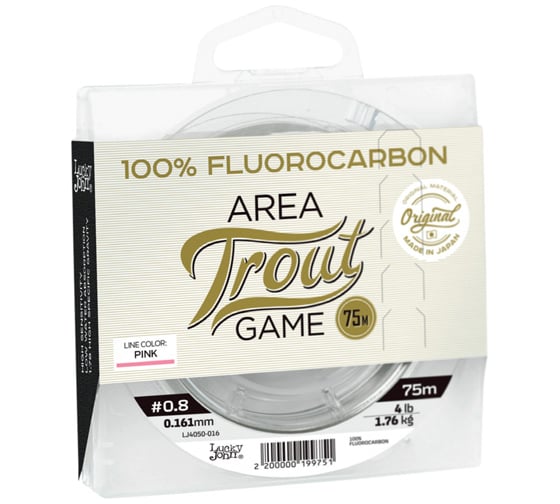 Монофильная леска LUCKY JOHN Area Trout Game FLUOROCARBON Pink 075/025 LJ4050-025