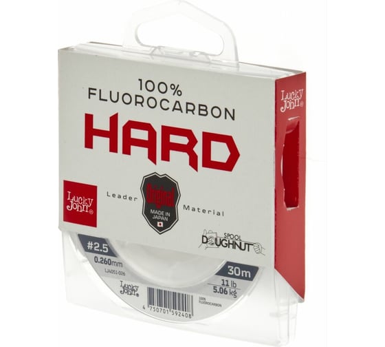 Монофильная леска LUCKY JOHN FLUOROCARBON Hard 030/026 LJ4051-026 1