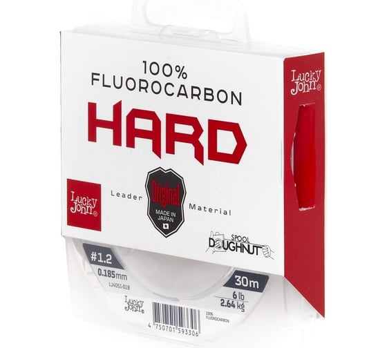 Монофильная леска LUCKY JOHN FLUOROCARBON Hard 030/018 LJ4051-018 1