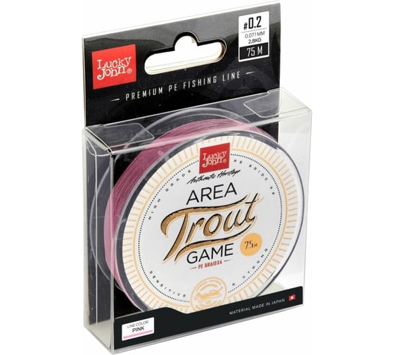 Плетеная леска LUCKY JOHN LJ Area Trout Game BRAID Pink 075/011 LJ4109-011