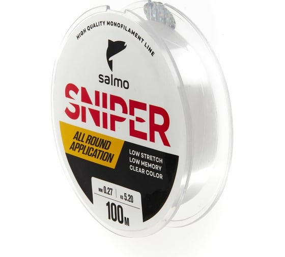 Монофильная леска SALMO Sniper Clear 100/027 4012-027