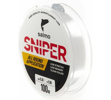 Монофильная леска SALMO Sniper Clear 100/030 4012-030