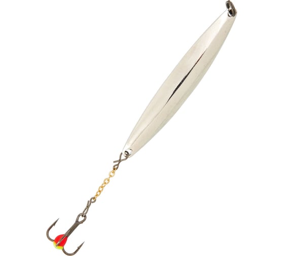 Вертикальная зимняя блесна с цепочкой и тройником LUCKY JOHN NAIL BLADE 65мм, расцветка S, блистер LJNB65-S