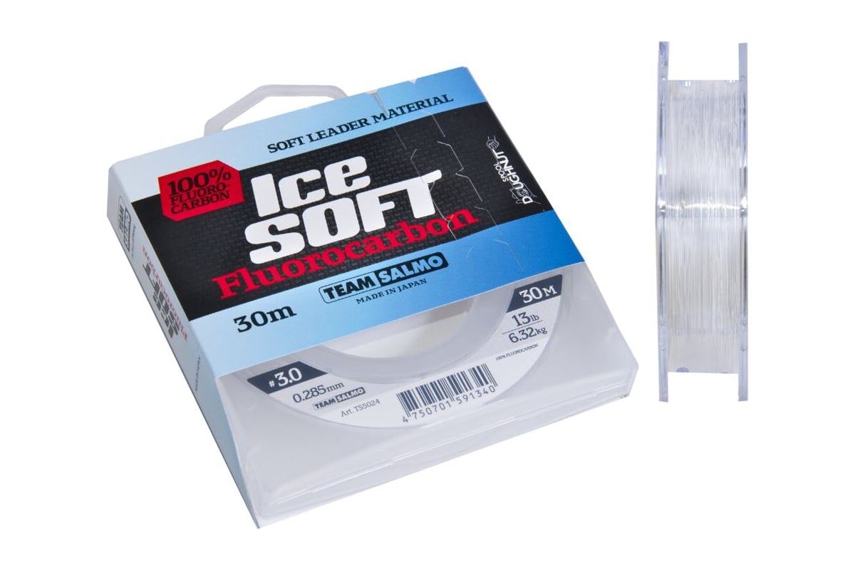 Монофильная леска SALMO Team ICE SOFT FLUOROCARBON 030/028 TS5024028
