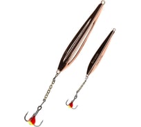 Зимняя вертикальная блесна с тройником LUCKY JOHN FIN BLADE 60мм, расцветка C, блистер LJFB60-C