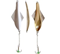 Зимняя вертикальная блесна с цепочкой и тройником LUCKY JOHN GLIDER 10.0г, расцветка GS, блистер 101-3-GS