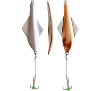 Зимняя вертикальная блесна с цепочкой и тройником LUCKY JOHN GLIDER 10.0г, расцветка CS, блистер 101-3-CS