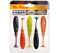Съедобные искусственные виброхвосты LUCKY JOHN LJ Pro Series MISTER GREEDY 3.9in 09.90 140116-MIX1
