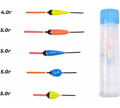 Набор полиуретановых поплавков SALMO PU КАРП в тубусе, 5шт. 9600CARP-SET