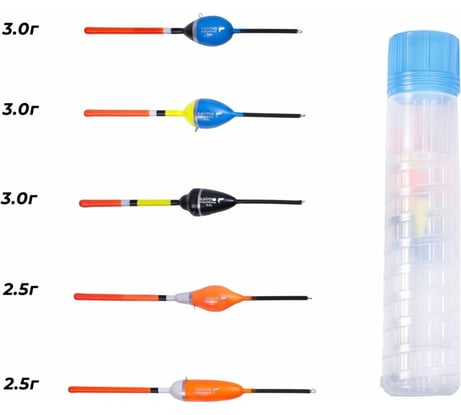 Набор полиуретановых поплавков SALMO PU КАРАСЬ в тубусе, 5шт. 9600CRUCIAN-SET