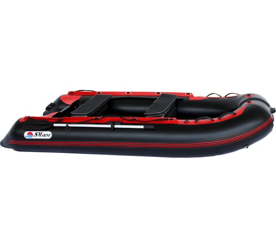 Надувная лодка SMarine ПВХ моторно-гребная SDP Strong 380, черный красный SDP-MAX-380-Strong-BR