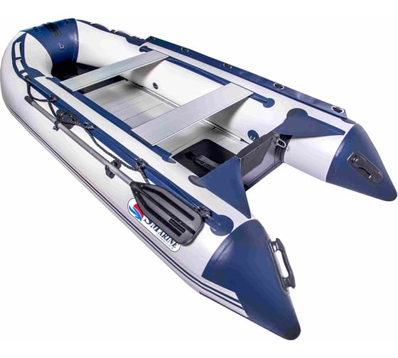 Надувная лодка SMarine ПВХ SDP MAX серо-синяя 365, моторно-гребная SDP-Max-365-grey-blue