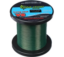 Капроновая леска ONLITOP V8 на карпа, темно-зеленая d=0.25 мм, 1000 м 1232692