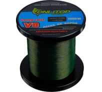 Капроновая леска ONLITOP V8 на карпа, темно-зеленая d=0.28 мм, 1000 м 1232693