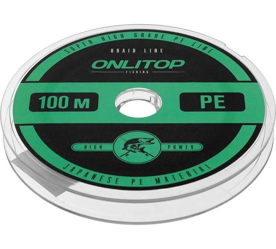 Плетёная леска ONLITOP, d=0.2 мм, 100 м 4599436 1