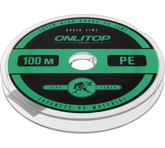 Плетёная леска ONLITOP, d=0.18 мм, 100 м 4599431 1