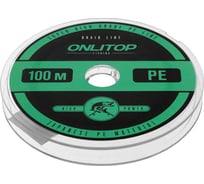 Плетёная леска ONLITOP, d=0.25 мм, 100 м 4599433