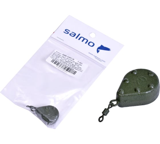 Грузило с вертлюгом SALMO BUN SWIVEL green, 040г SBS-040GR 1