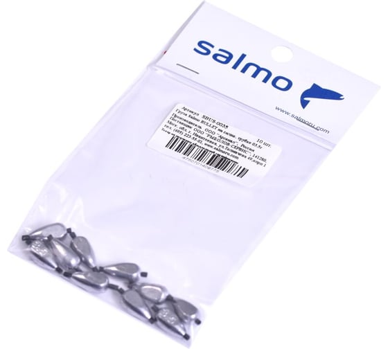 Груза на силиконовой трубке SALMO BULLET 03.5г, 10шт SBUS-0035 1