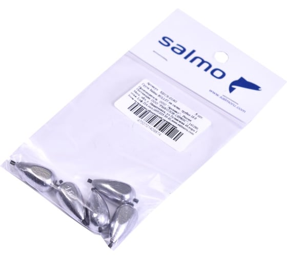 Груза на силиконовой трубке SALMO BULLET 16.0г, 5шт SBUS-0160