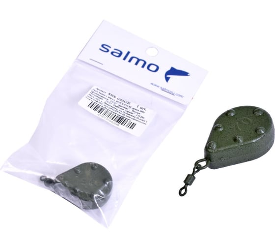 Грузило с вертлюгом SALMO BUN SWIVEL green, 090г SBS-090GR