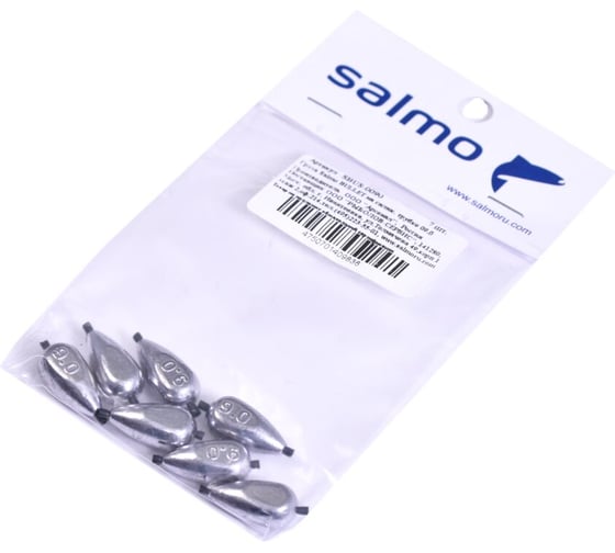 Груза на силиконовой трубке SALMO BULLET 09.0г, 7шт SBUS-0090