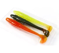 Съедобные искусственные виброхвосты LUCKY JOHN LJ Pro Series TIOGA FAT 5.8in, цвет MIX1, 3шт. 140148-MIX1