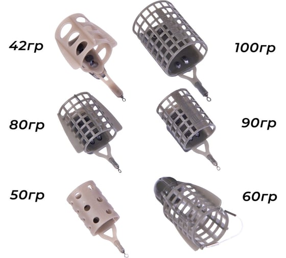 Фидерные кормушки FEEDER CONCEPT FC M6 ВОДОХРАНИЛИЩЕ, пластик, 6 штук в наборе FCPC-M6WR1-SET