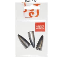 Груза для техасской и каролинской оснастки LUCKY JOHN BULLET, 016г, 3шт LJBT-016