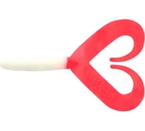 Твистер Yaman PRO Loop-Two, р.2 inch, цвет #05 - White with red tail, упаковка 10 шт YP-LT2-05