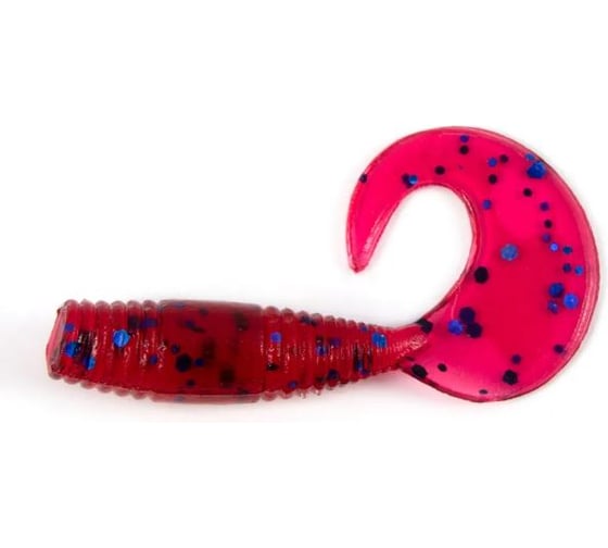 Твистер Yaman PRO Spry Tail, р.1,5 inch, цвет #04 - Grape, упаковка 10 шт YP-ST15-04 1