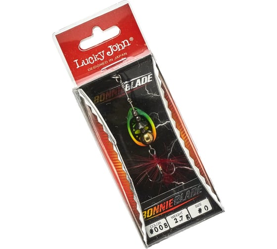 Вращающаяся блесна LUCKY JOHN BONNIE BLADE 00, 02.7г, цвет 008, в блистере LJBB00-008