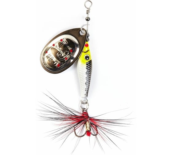 Вращающаяся блесна LUCKY JOHN TRIAN BLADE ROUND, 12.0г, цвет 004, в блистере LJTBR12-004