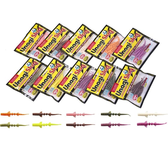 Съедобные искусственные слаги LUCKY JOHN LJ Pro Series UNAGI SLUG 3.0in 07.62 /01SET 70 шт. 140305-01SET