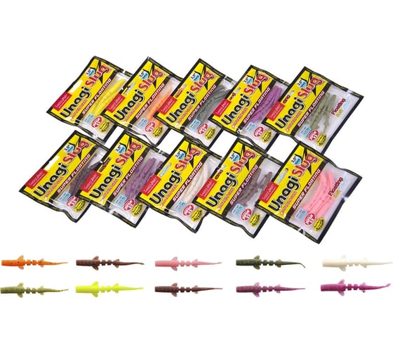Съедобные плавающие слаги LUCKY JOHN LJ Pro Series UNAGI SLUG 3.5in 08.89 //01SET 50 шт. 140306-01SET 1