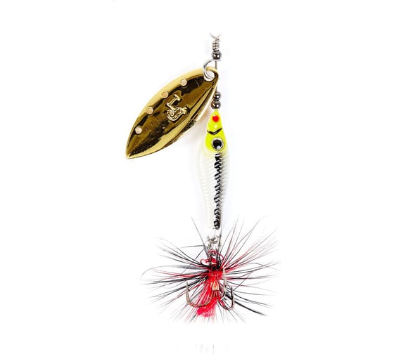 Вращающаяся блесна LUCKY JOHN TRIAN BLADE LONG, 12.0г, цвет 004, в блистере LJTBL12-004 1