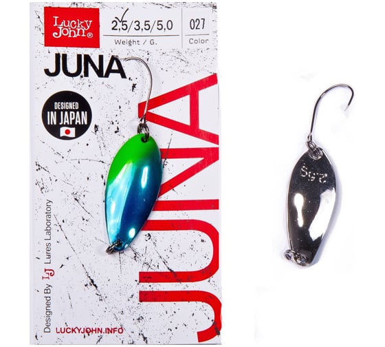 Колеблющаяся блесна LUCKY JOHN JUNA, длина 30 мм, 02.5г, цвет 027 LJJU25-027