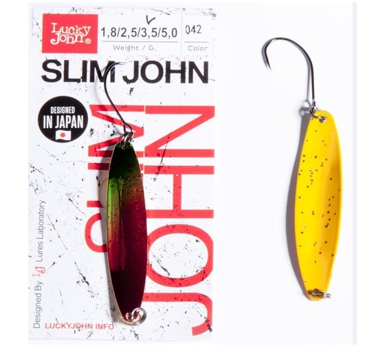 Колеблющаяся блесна LUCKY JOHN SLIM JOHN, длина 45 мм, 03.5г, цвет 042 LJSJ35-042