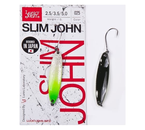 Колеблющаяся блесна LUCKY JOHN SLIM JOHN, длина 48 мм, 05.0г, цвет 025 LJSJ50-025