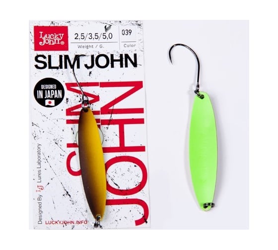 Колеблющаяся блесна LUCKY JOHN SLIM JOHN, длина 48 мм, 05.0г, цвет 039 LJSJ50-039