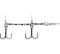 Стальная оснастка LUCKY JOHN STINGER POWER CHAIN 3.5+7.0см, оснащена тройниками №03/0+№2/0 1шт. LJP7402-L