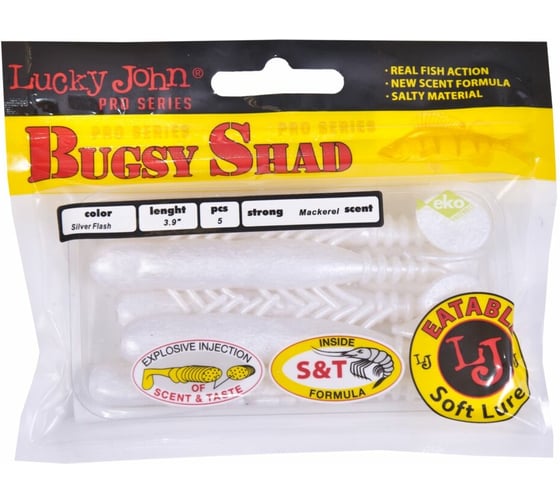 Съедобные искусственные виброхвосты LUCKY JOHN LJ Pro Series BUGSY SHAD 3.9in/026, 5шт. 140108-026