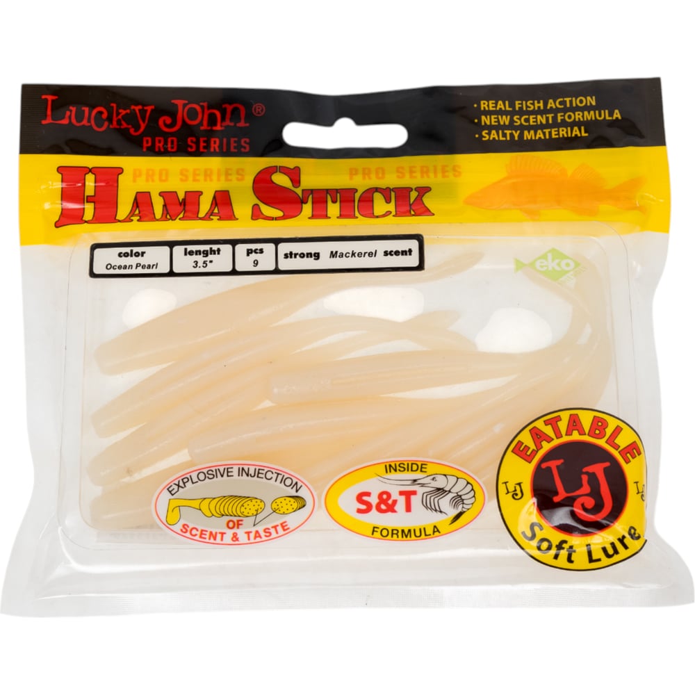 СъедобныеискусственныевиброхвостыLUCKYJOHNLJProSeriesWACKYHAMASTICK3.5in,цвет033,9шт.140138-033